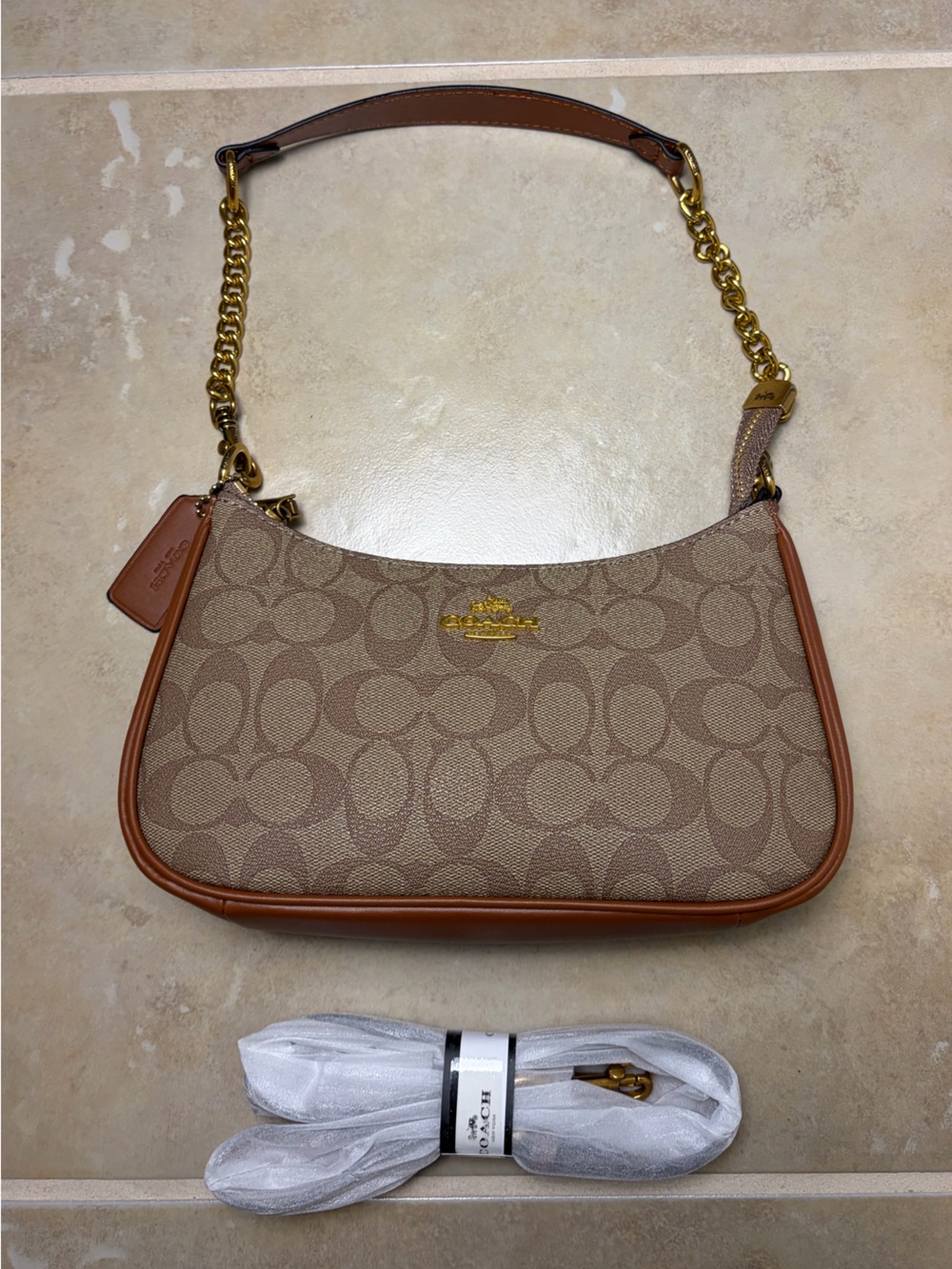 Coach Brown Teri Shoulder Bag